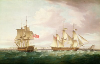 British Frigates off Dover by Thomas Whitcombe
